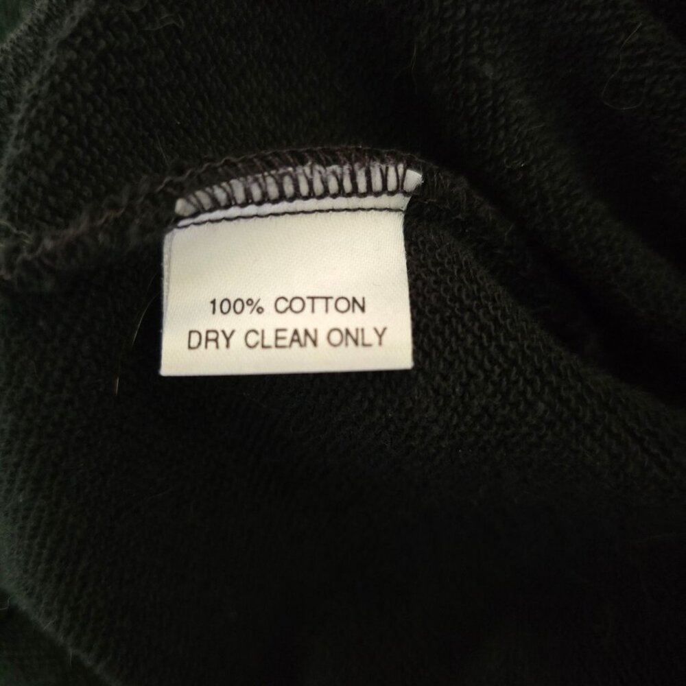 St. John Black Size M Sweater Gold Twist Lock Buttons Mandarin Collar Academia - Picture 7 of 12